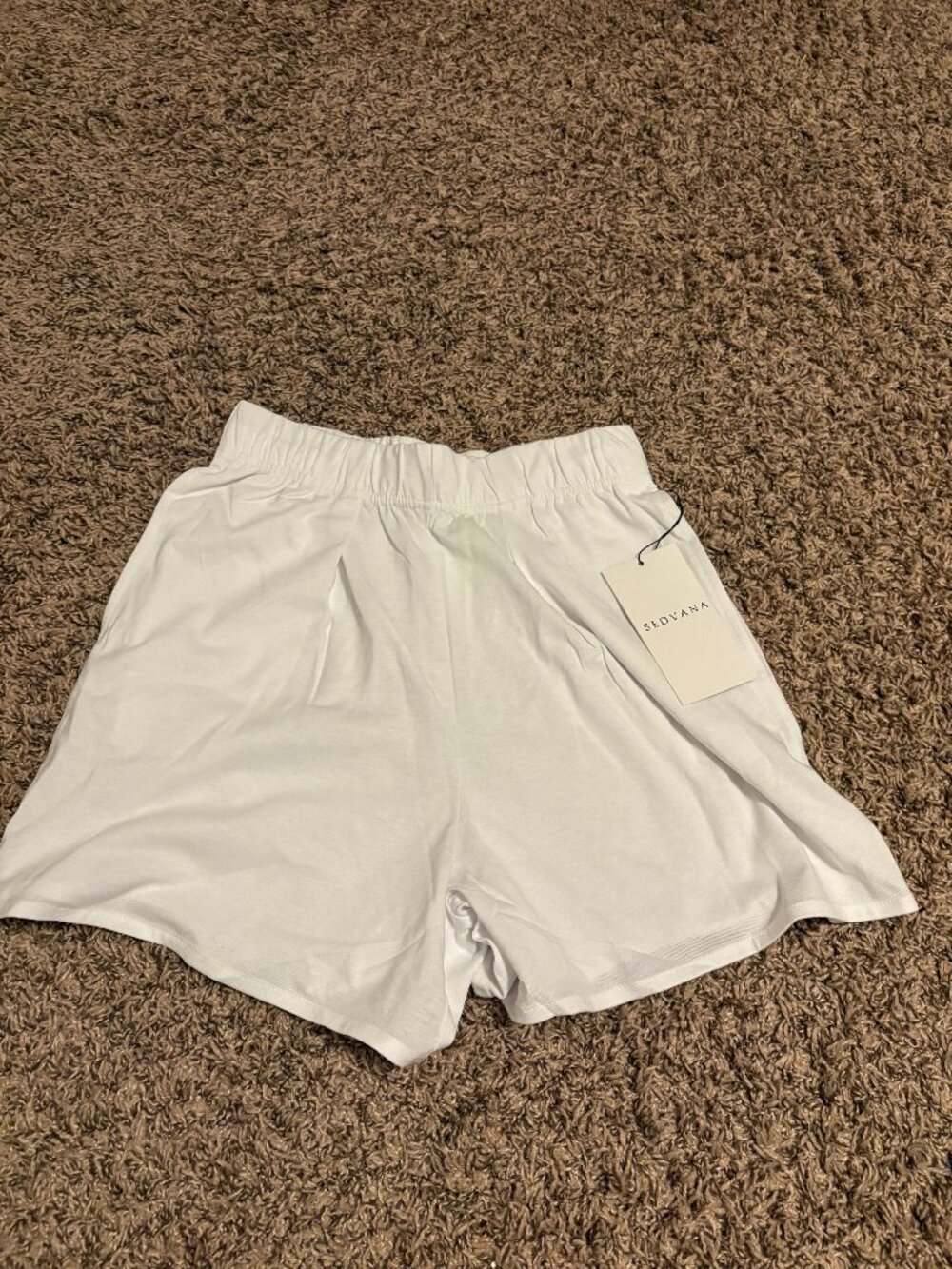Sedvana Lounge Shorts XS Xtra Small Solid White Cotton Modal NWOT NEW Elastic